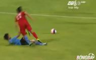 Video:Tình huống gây tranh cãi trong trận U23 Việt Nam vs U23 Lào