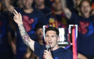 Messi nói gì trong lễ ăn mừng Champions League?