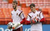 Video: Casillas ngó lơ De Gea trước buổi tập của Tây Ban Nha