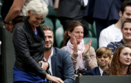 Beckham ăn diện cực bảnh trai đi xem quần vợt