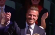 Video: David Beckham bắt bóng siêu dính tại Wimbledon