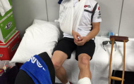 Cựu vô địch MotoGP lật xe, gẫy xương ở Nhật Bản