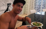 Cris Ronaldo hí hửng ‘đánh chén’ ở Madrid