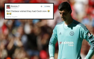 Fan Arsenal thích thú khi Courtois bị thẻ đỏ