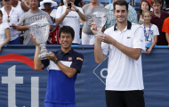 Hạ 'người khổng lồ' Isner, Nishikori vô địch Citi Open thuyết phục