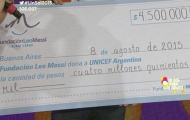 Lionel Messi tặng gần nửa triệu USD cho chiến dịch của UNICEF