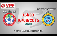 Video trực tiếp V-League 2015: XSKT Cần Thơ vs Sanna Khánh Hòa BVN