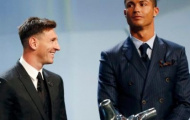 Ronaldo nói gì với Messi khi lên nhận giải thưởng?