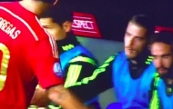 Fabregas không thèm nhìn mặt, bắt tay De Gea