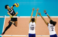 Bóng chuyền: Đứng tim với loạt đôi công kinh điển của Nhật Bản và Brazil