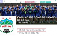 Các đội bóng Việt Nam yếu thế trên facebook