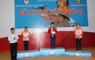 Đoàn Quân đội vững ngôi đầu giải tay súng xuất sắc quốc gia 2015