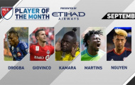 'Cầu thủ MLS hay nhất tháng 9': Lee Nguyễn đối đầu Drogba