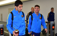 Hàng nghìn fan chào đón Messi, Suarez, Neymar đến Nhật Bản