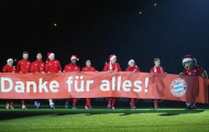 Dàn sao Bayern đội mũ Noel cảm ơn CĐV sau trận thắng Darmstadt