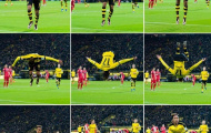 Aubameyang nhảy lộn đầu mừng Dortmund vào tứ kết