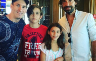 Nhà Pirlo mừng rơn khi tình cờ gặp Leo Messi