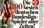 100 cầu thủ Đức hay nhất Bundesliga: Beckenbauer thứ 2