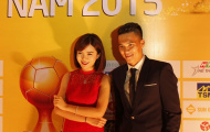 Tú Linh duyên dáng bên Công Vinh đêm Gala trao giải QBV 2015