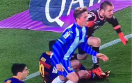 Video: Tình huống thủ môn Espanyol cố tình đạp vào ống đồng Messi