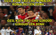 Ảnh chế: Oezil để được 'lên đỉnh'; Ở đâu có Suarez, ở đó có 'dấu răng'