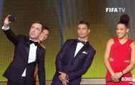 Video: Ronaldo điệu đà 'tự sướng' tại lễ trao giải QBV 2015