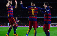 Tam tấu M-N-S 'chơi tennis', đưa Barca lập kỷ lục