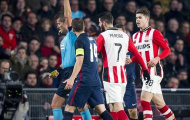 HLV Simeone giang tay bất lực nhìn Atletico bị 10 người PSV cầm hòa