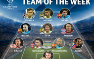 Đội hình tiêu biểu lượt đi vòng 1/8 Champions League: Barca áp đảo, Dybala bất ngờ vượt mặt CR7