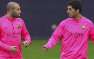 Video: Suarez và Mascherano suýt choảng nhau trên sân tập