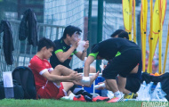Đình Tùng chấn thương, bỏ dở buổi tập