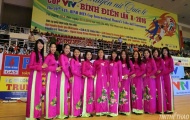 Duyên dáng áo dài tại giải bóng chuyền nữ quốc tế VTV Bình Điền 2016