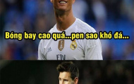 Ảnh chế: Messi bất ngờ chỉ dạy Ronaldo đá pen; Cứu thánh Gàn, Rashford được ban ơn