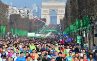 Giải chạy Marathon Paris thu hút hơn 57.000 người tham dự