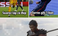 Ảnh chế: Liên tục bị 'chọt háng', thủ thành Barca diện váy trận tới; Fan Liverpool trúng 3 mũi tên độc sau trận Barca vs Atletico