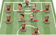 Đội hình kì dị với chỉ 4 cái tên của Man Utd