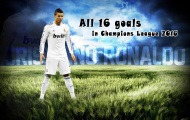 Video: 16 bàn thắng của CR7 ở Champion League 2015/16 (Tính đến vòng tứ kết)