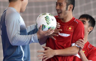 Tuyển futsal Việt Nam tươi như hoa ở buổi tập đầu tiên trên đất Nhật