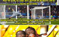 Ảnh chế: CR7 khóa máy không nghe điện thoại của M10; Buffon ăn quả đắng vì... muốn làm 'khỉ'