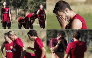 Cầu thủ Atletico 'lắc đầu, lè lưỡi' với Simeone