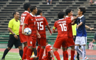Cầu thủ U16 Campuchia và U16 Thái Lan suýt choảng nhau trên sân