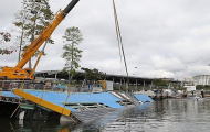 Công trình phục vụ môn đua thuyền Olympic bị sập