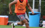Chùm ảnh: Ramsey, Sanchez trở lại; Arsenal tập luyện hăng say