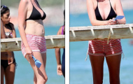 Sốc với vòng eo của siêu mẫu Lara Stone