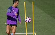 Chấn thương nhưng Ronaldo vẫn tập cực sung cùng Real