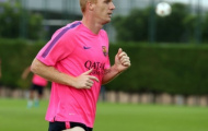 Trung vệ của Barca trở lại tập luyện