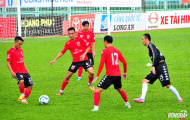 Đá tập không ngoại binh, Long An chuẩn bị trận play-off với Viettel