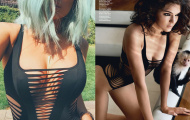 Em gái Kim siêu vòng ba khoe đôi gò bồng đảo căng tràn