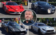 Ông chủ Chelsea Roman Abramovich khoe dàn siêu xe 8,5 triệu bảng