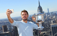 Wawrinka 'tự sướng', ăn mừng cúp vô địch trên nóc nhà New York
